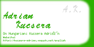 adrian kucsera business card